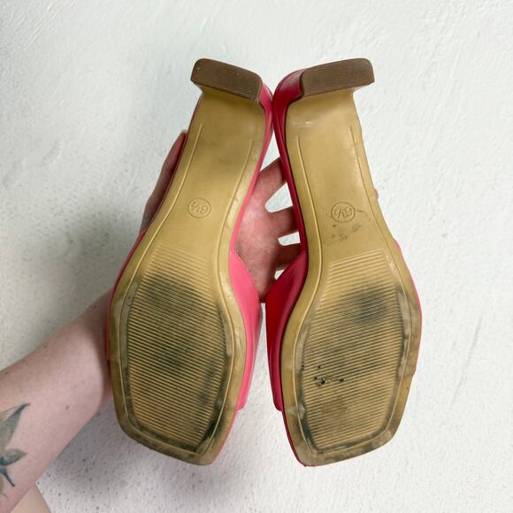 A New Day Peach Pink Lindie Heeled Mules, Size 6.5 - Picture 8 of 9